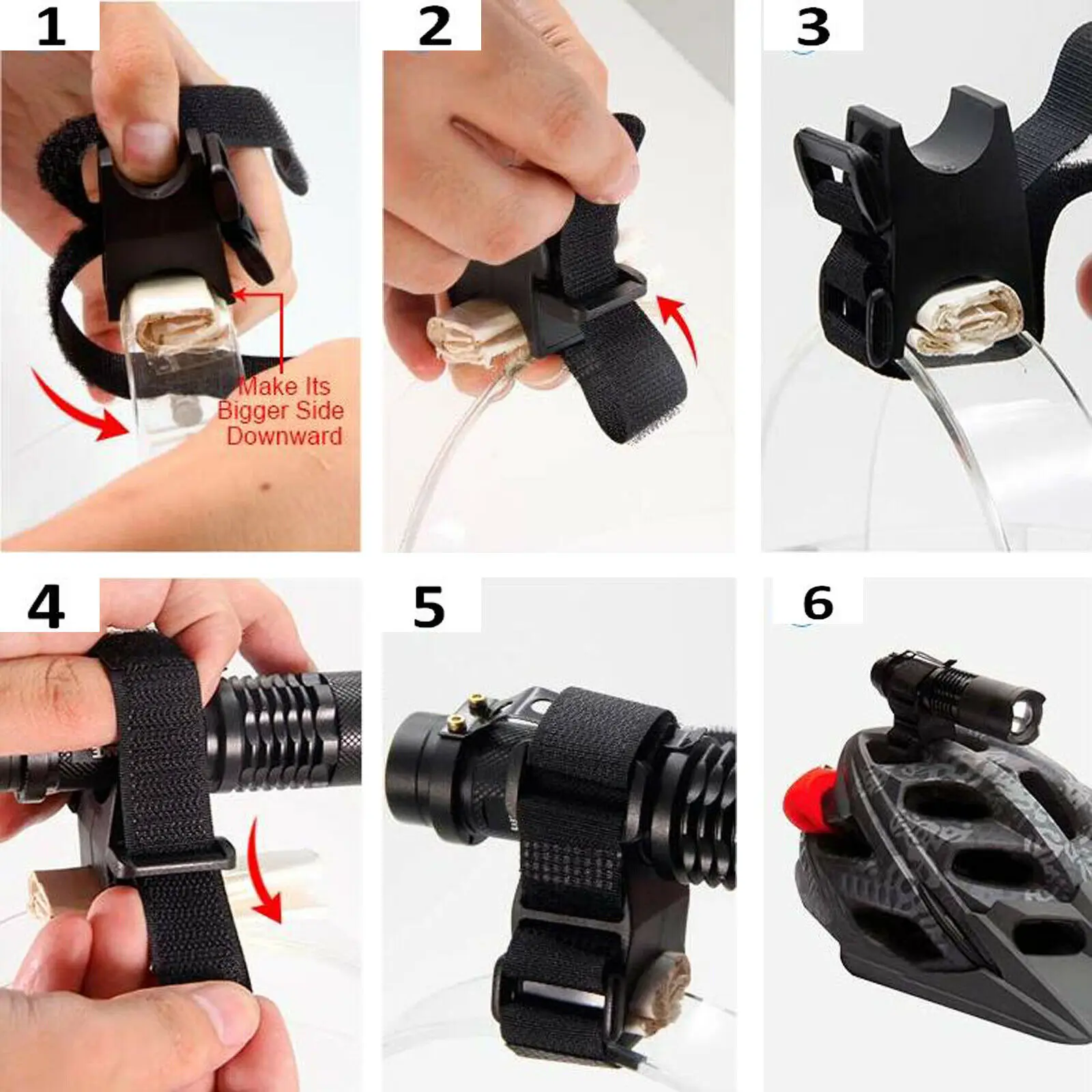 4X Универсальный Flex Mount Lockblocks велосипедный фонарик велосипеда держатель шлема