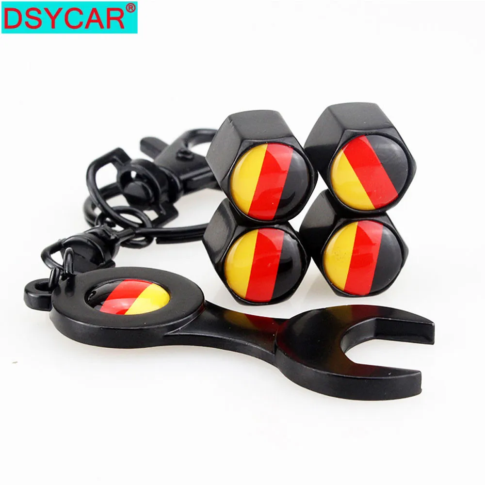 DSYCAR 4 шт./компл. классические германский флаг анти кражи хромовые автомобильные