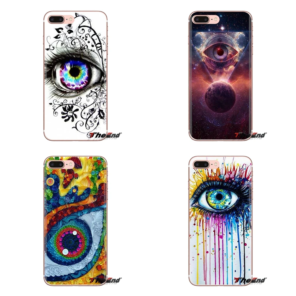 Милые разноцветные глаза Girl чехол для Apple iPhone XS Max XR X 4 4S 5 5S 5C SE 6 6S 7 8 плюс samsung Galaxy J1 J3