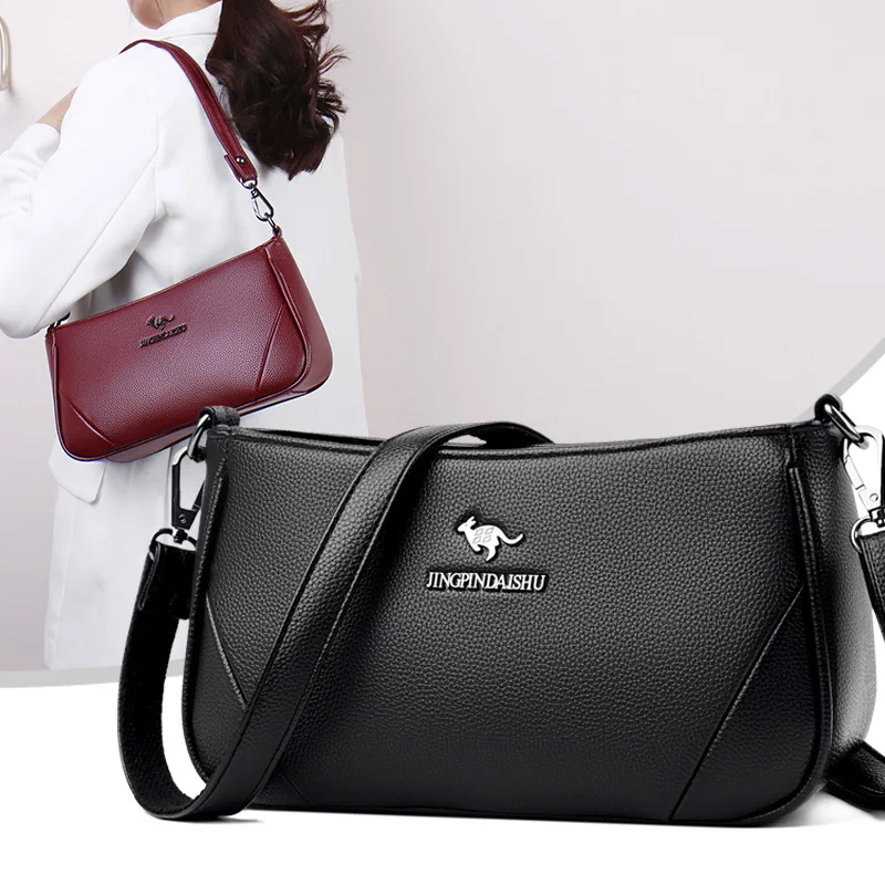 

Модная трендовая роскошная дизайнерская сумка, женская кожаная повседневная винтажная сумка через плечо для женщин, корейские черные и бел...