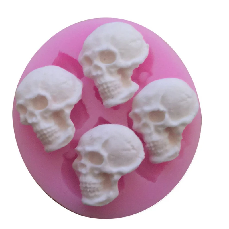 

Skull Christening Mould Halloween Fondant Cake decoration Jesus cross for Reverse forming polymer clay chocolate decoration tool