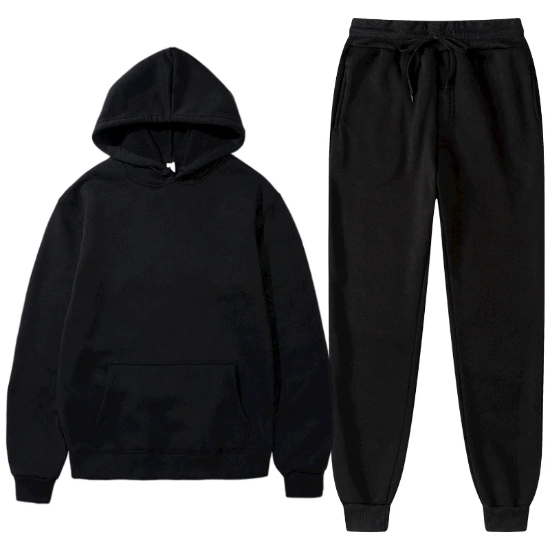 

Fashion brand men's suit fleece hooded pants thick warm sportswear sportswear hooded track suits men's sportswear sportswear