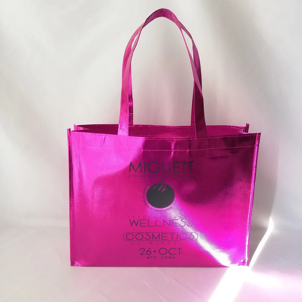 Оптовая продажа 1000шт/партия многоразовая блестящая фуксия ламинированная