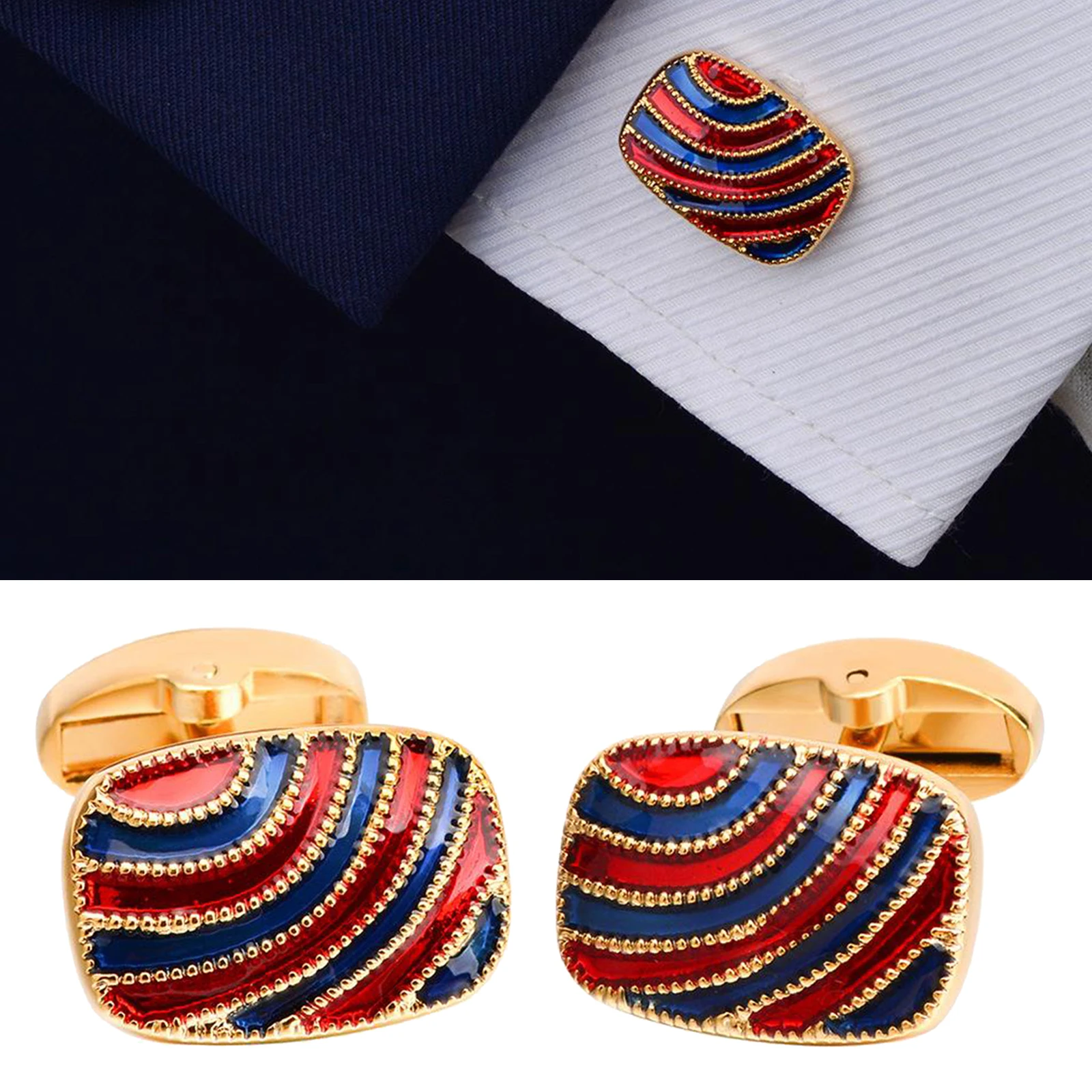 

Запонки для мужчин в винтажном стиле, 2 шт.