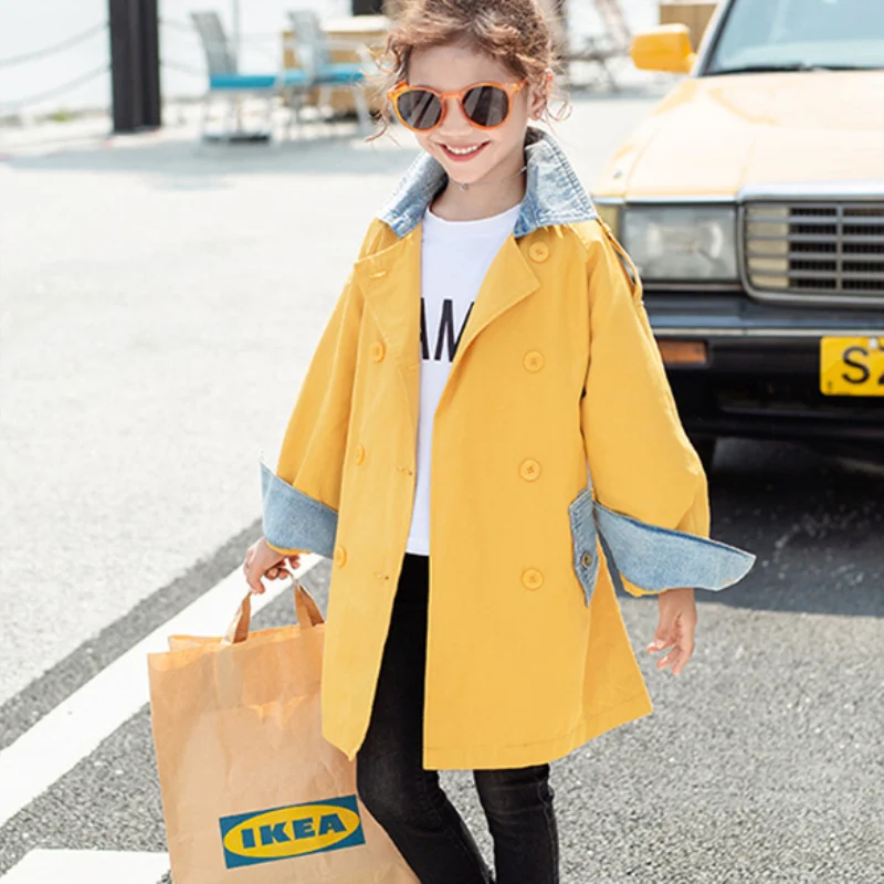 

Girls Baby's Kids Windbreaker Coat Jacket Outwear 2022 Splicing Spring Autumn Overcoat Top Formal Beach Cardigan Children's Clot