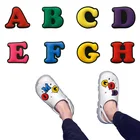 Подвески для обуви из ПВХ с разноцветными буквами, 1 шт., Бесплатная комбинация, украшения для обуви с алфавитом, украшения для подарок для взрослых и детей