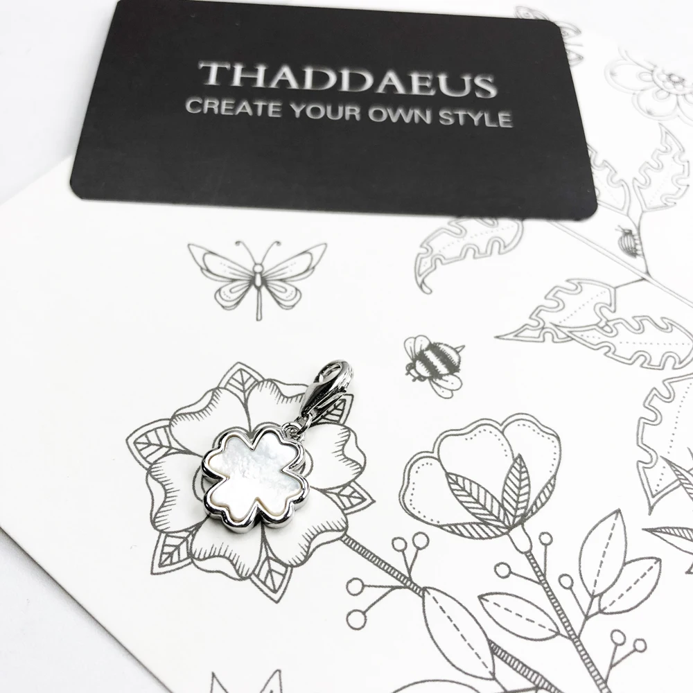 Женский браслет с подвеской Cloverleaf из стерлингового серебра 925 пробы вечерние