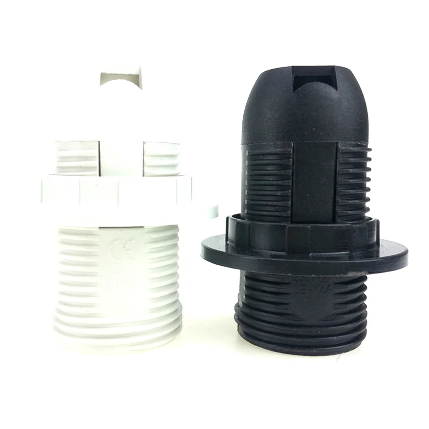 Винтовой держатель для лампы E14 с полными зубьями белая черная 2 А соответствует