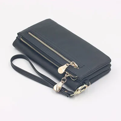 

1 PCS Ladies Long Zipper Wallet Large Capacity Buckle Zipper Wallet Ladies Long Wristband Coin Card Holder Mobile Phone Bag