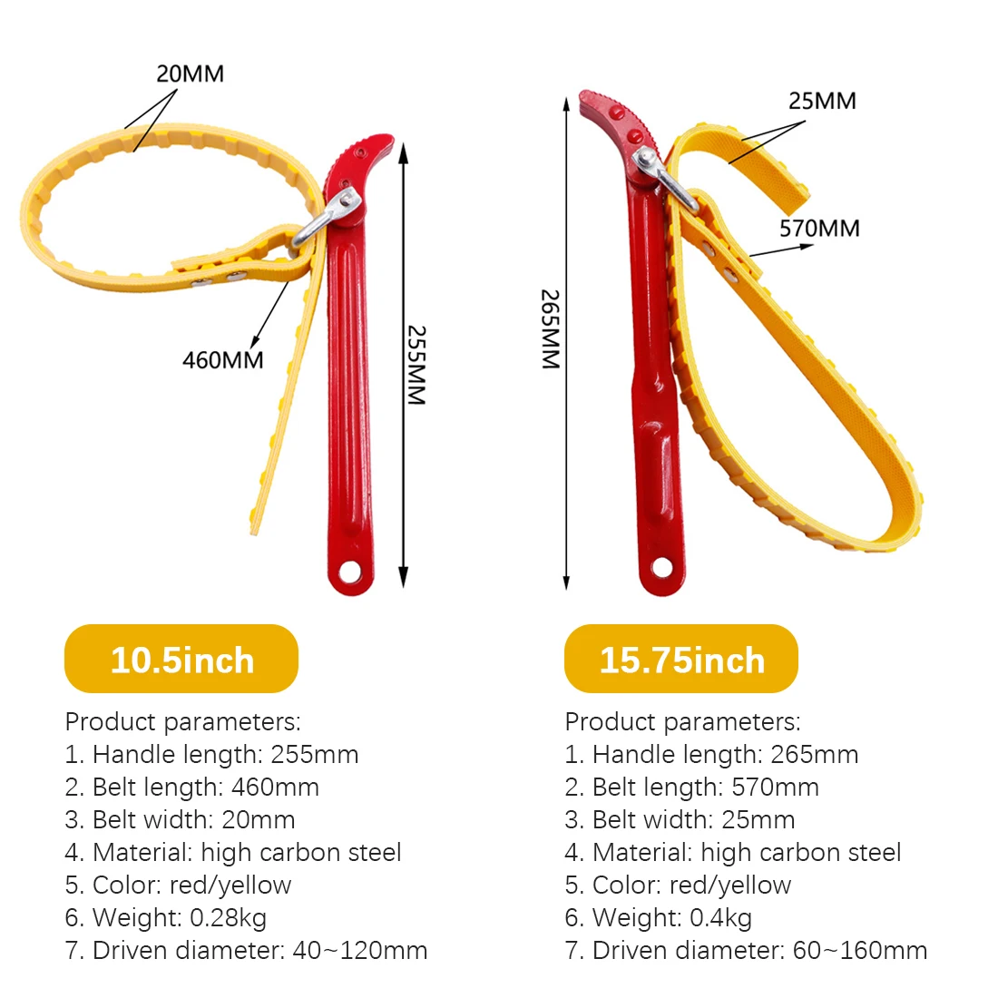 

Adjustable Strap Opener Hand Belt Wrench Oil Filter Puller Strap SpannerChain Oil Filter Cartridge Disassembly Wrench Multi-Tool