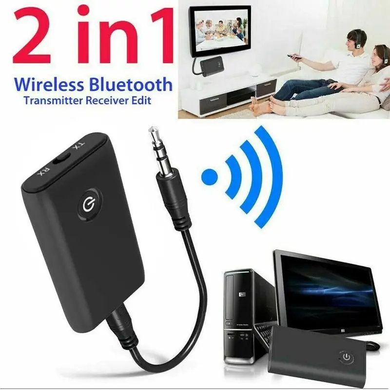 

2 In 1 Bluetooth Audio Receiver Transmitter For TV Bluetooth Speaker Transmitter Aux Car Car Audio Music PC Receiver