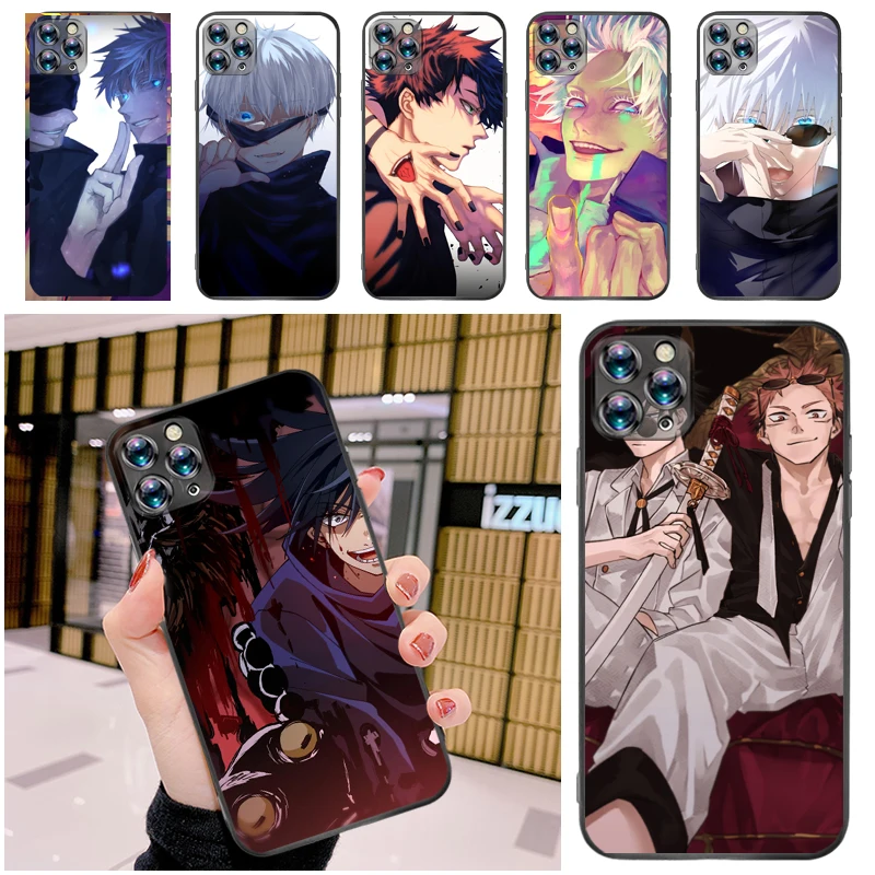 

Jujutsu Kaisen Yuji Itadori Fushiguro Megumi Sukuna Satoru Gojo Phone Case For iPhone 12 Pro MAX Mini SE 2020 Soft TPU