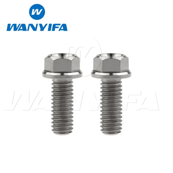 M6x15 Titanium Титановый "Wanyifa" информацию о работоспособности системы/индикаторе температуры винт для велосипеда M6x10 15 20 25 30 35, 40 45 50 55 60 65 мм велосипедный винты с шестигранной головкой фланец крепления - Цвет: M6x15 Titanium
