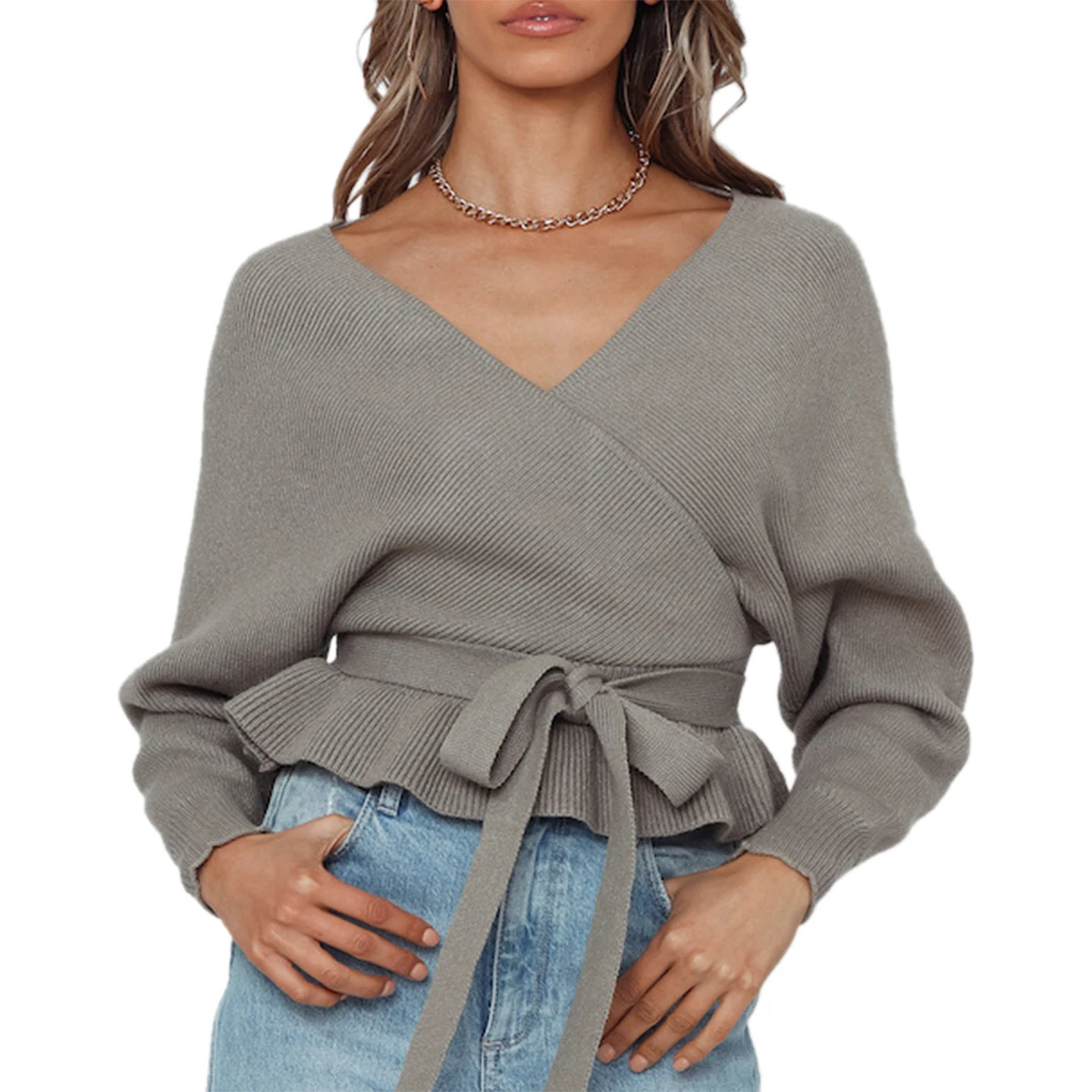 

Sweaters for Women Grey Pullovers Autumn Winter Women Clothing Ladies Top Elegant Sweaters Women Ropa De Mujer Sweaters