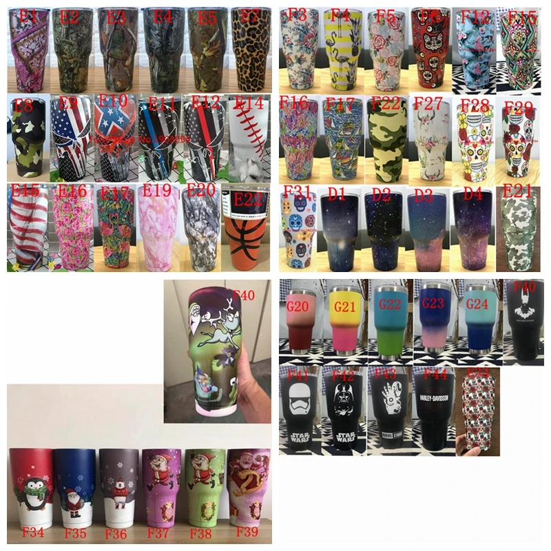 15 шт/лот 10 унций/12 унций/20 унций/30 унций/18 унций/36 унций/64 кружка унция, бутылка, чашка, солома, крышка и ручка - Цвет: 30oz mixed color 03
