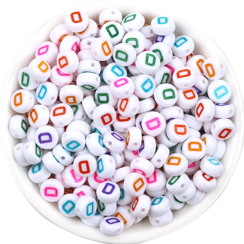 

Mixed Color Letter Acrylic Beads Round Flat Alphabet Loose Spacer Beads For Jewelry Making Handmade Earring Bracelet Accessories