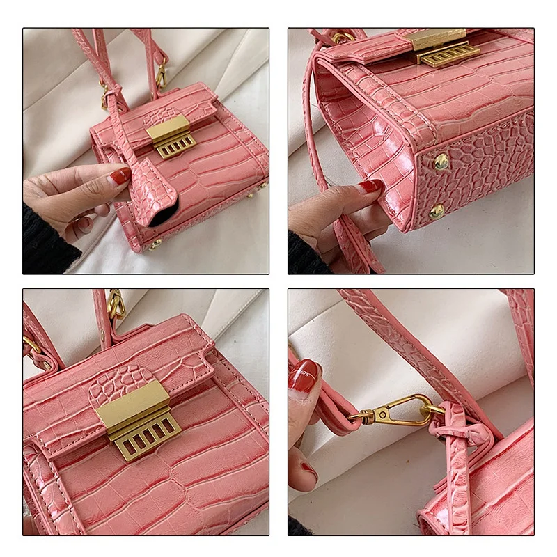 

Retro Handbag Women Crocodile Leather Totes Ladies Shoulder Bag