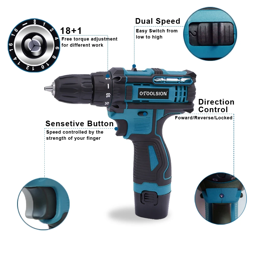 Дрель шуруповерт 12 6 в Аккумуляторная дрель с переменной скоростью