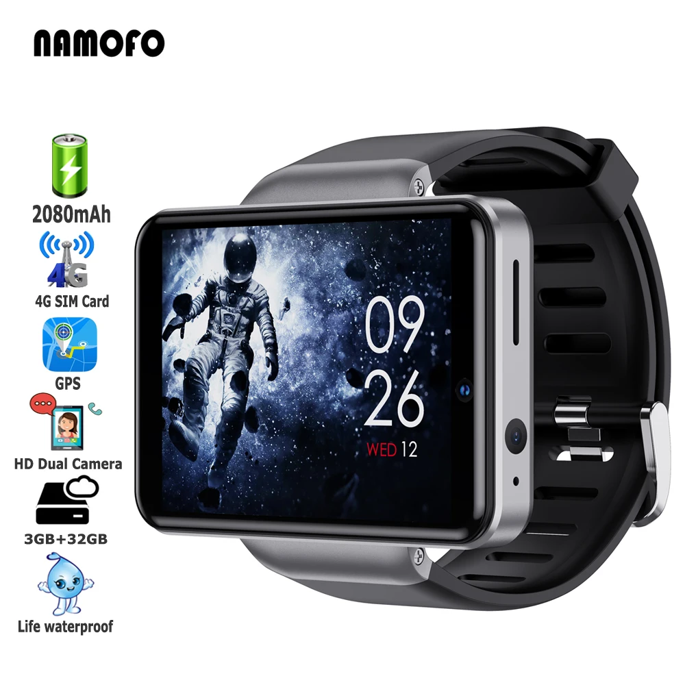 

2021 New 4G Smart Watch 2080mAh 3GB RAM 32GB ROM SIM Card GPS 5MP Camera Video Call Waterproof Men's Sports Tracker Smartwatch