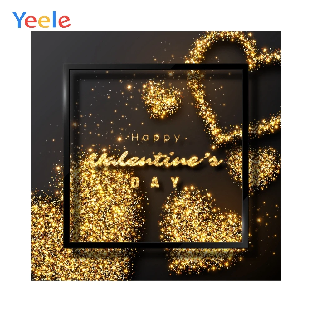 

Yeele Light Bokeh Shiny Gold Love Heart Valentine's Day Baby Photography Backgrounds Photographic Backdrops For Photo Studio