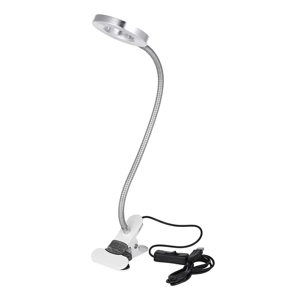 

Desk Lamp Eye Protection Clamp Clip Light Table Lamp Bendable USB Powered Flexible Desk Lamp for Nail Art Tattoo Reading Working