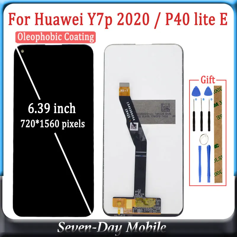ЖК дисплей для Huawei Y7p 2020 с дигитайзером сенсорного экрана сменный в сборе P40 Lite E