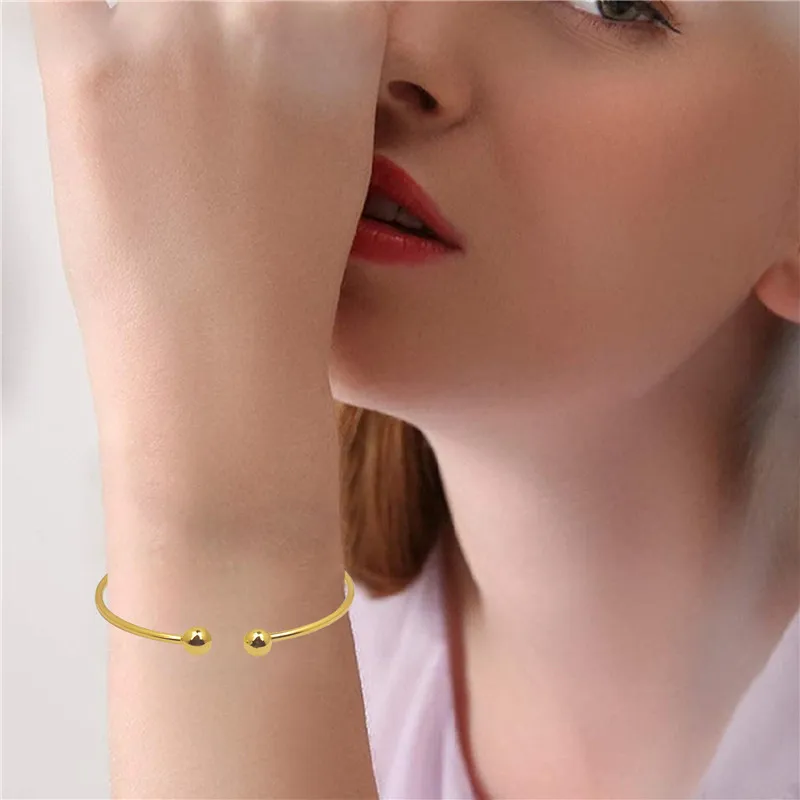 Женский браслет с круглым носком из стерлингового серебра 925 пробы ювелирное