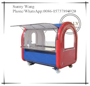 fast food truck trailer with high roof coffee bike for snack food hot dog cart