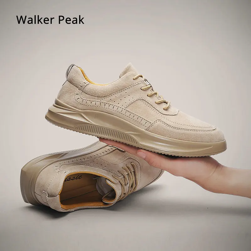 2021 New Spring Suede Leather Mens Casual Shoes Breathable Men Flats Thick Buttom Wear Resistant Luxury Man British Style | Обувь
