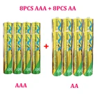 Первичные угольно-цинковые батарейки AA, R6P, AAA, 1,5 в, 16 шт., 8 шт.