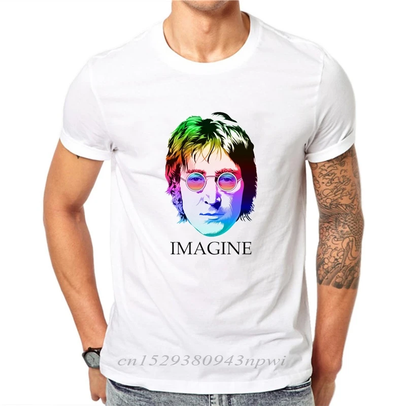 Забавная Мужская футболка с принтом John Lennon в стиле панк рок повседневная мужская