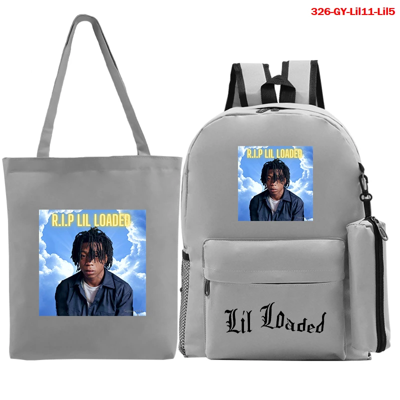 

Lil Loaded Printed Bags Set Streetwear School Bag Hip Pop Boys and Girls Backpack Large Capacity Shoulder Bag Handbags Backpacks