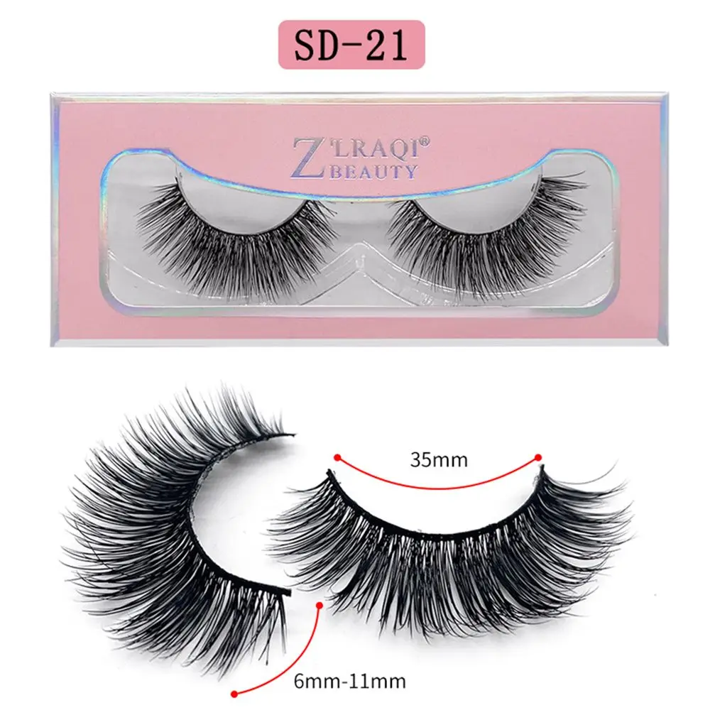 18 Mink Eyelashes Criss-Cross Natural Fake lashes Length 25mm Makeup 3D Mink Lashes Extension Eyelash Beauty - Color: 18