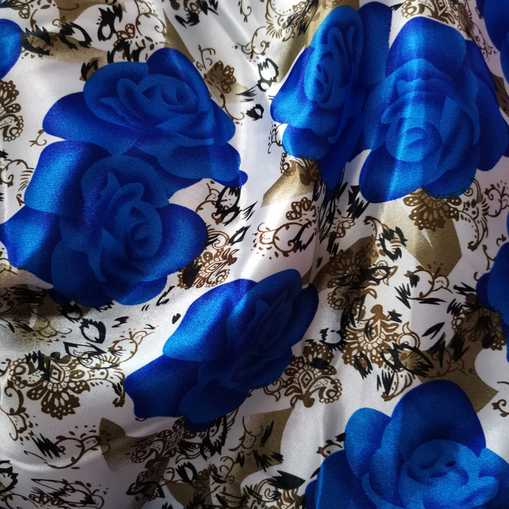 Атласная ткань с принтом розы подкладка для обуви ленточная оберточная