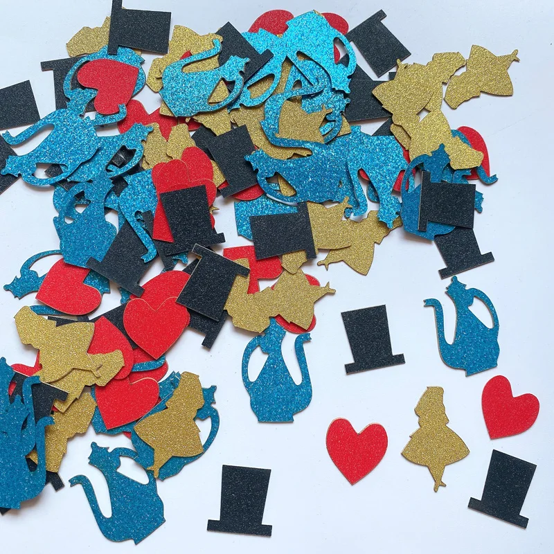 Omilut 100 шт. Алиса в стране чудес чайник с конфетти любовь декоративная шапка Baby Shower