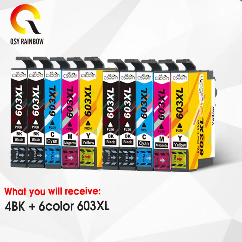 QSYRAINBOW для Epson T603XL T 603 Совместимость с бытовыми фотографиями | Компьютеры и офис