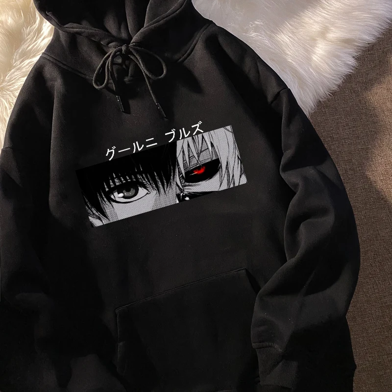 

Tokyo Ghoul Japan Anime Print Pullovers Hoodie Loose Hip Hop Sweatshirt Punk Streetwear Harajuku Women Hoodie