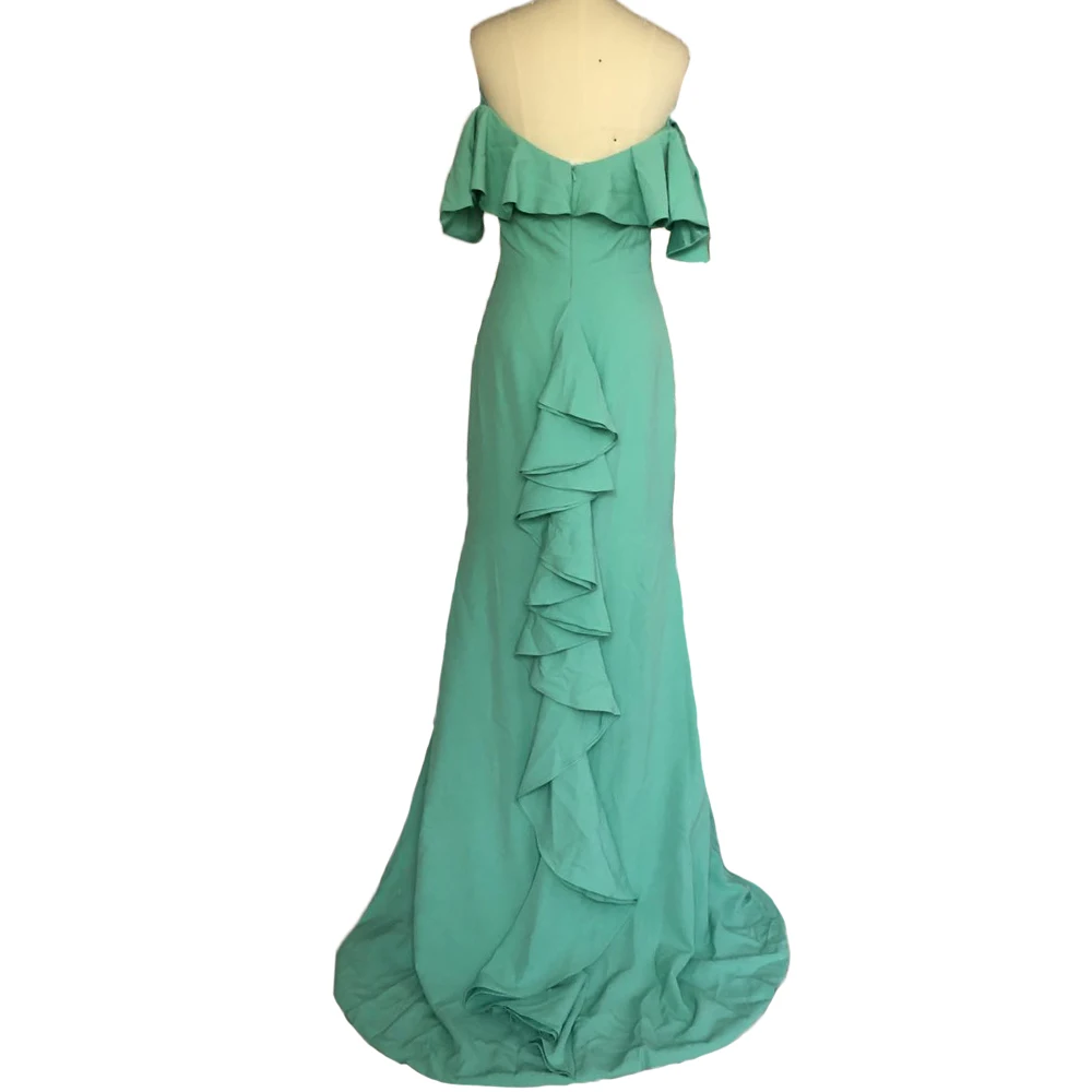 YiMinpwp темно-синее платье для выпускного вечера с открытыми плечами и аппликацией