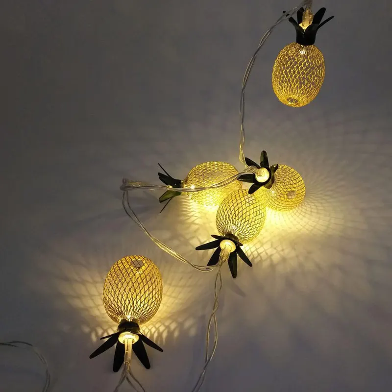 Экономичный светодиодный светильник гирлянда в форме ананаса для комнаты сада