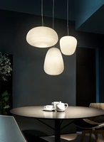 nordic white glass ball pendant lights modern led living room hanglamp pendant lamp restaurant bar aisle bubble ball luminaire