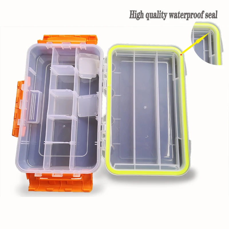 Fishing Tackle Box Waterproof Plastic Bait Box High Strength Fishing Tackle Accessories Storage Box Hook Box