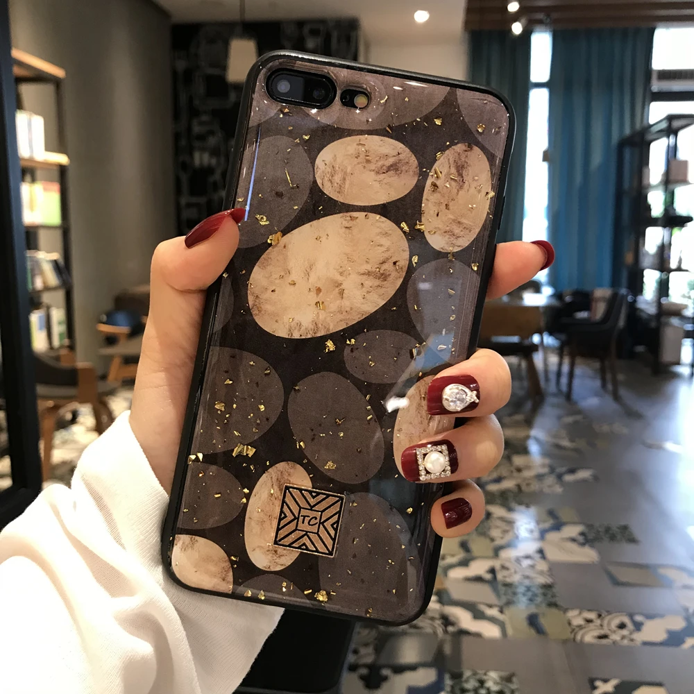 Золотой фольга мрамор Bling чехол для телефона для iPhone 11 pro XS Max XR X TPU гранитный чехол с геометрическим рисунком для iPhone 7 8 6 6s Plus блестящий чехол