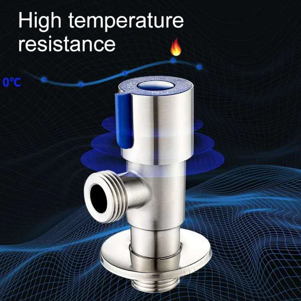 Угловой клапан из нержавеющей стали для раковины в туалете стопор холодной и