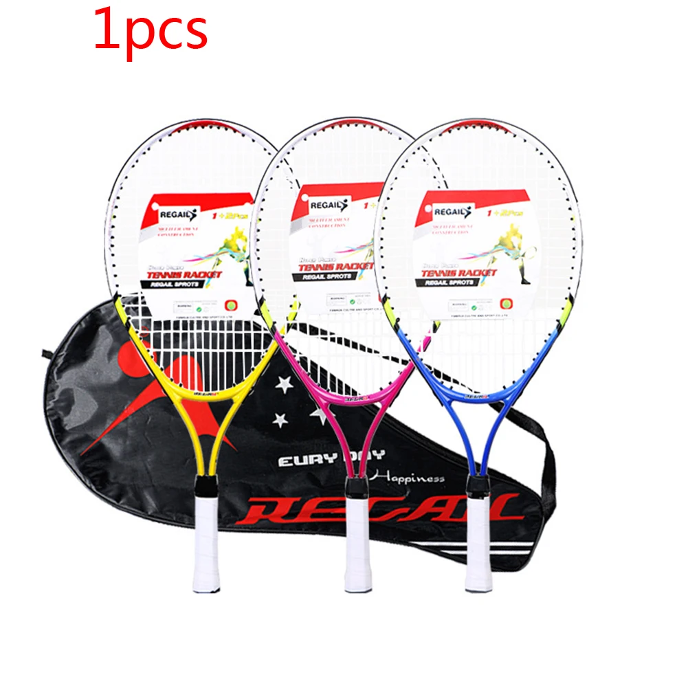 

1pc Outdoor Sports Aluminum Alloy Grip Beginner Tennis Racket Teen Training Sturdy Children Batting Practicing School Triangular