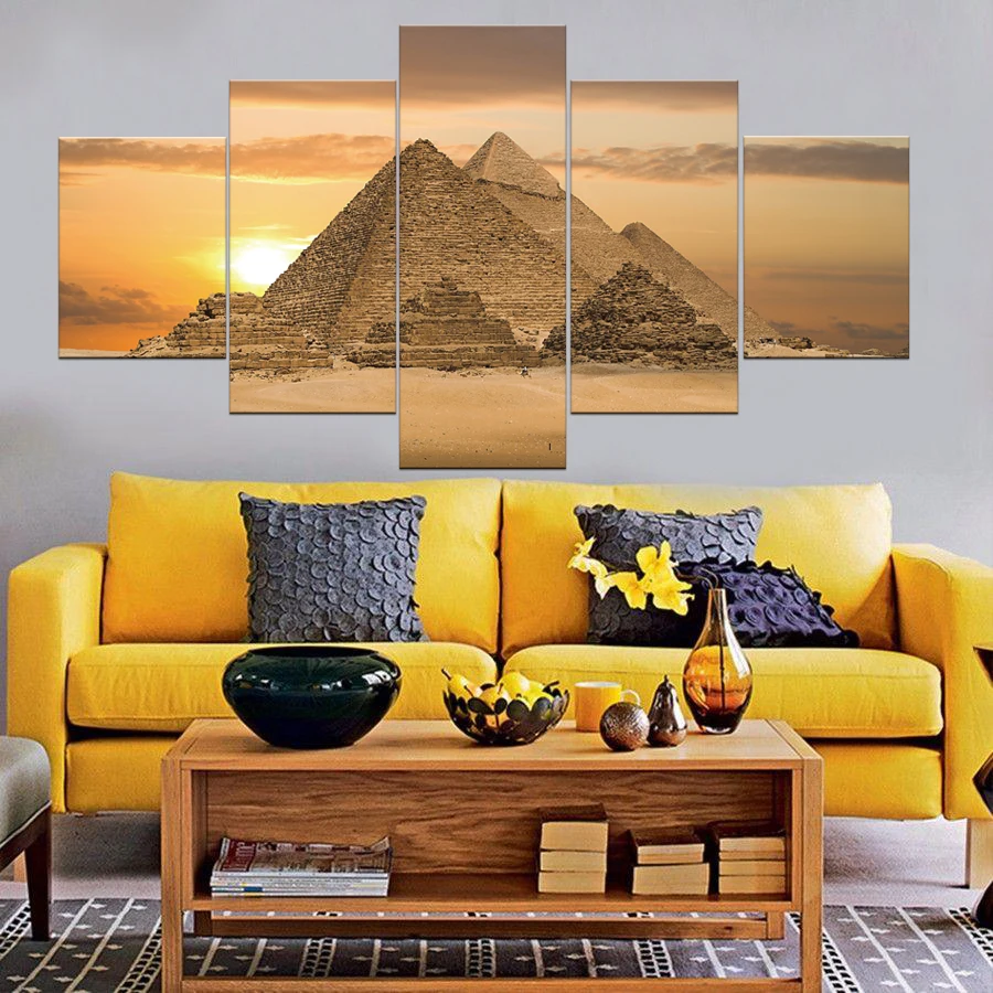 Египетские пирамиды на закате картины Printd холсте искусство современный дом