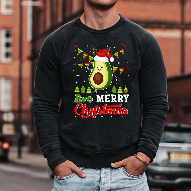 Смешные хлопковые толстовки с авокадо повседневные свитшоты длинным рукавом и