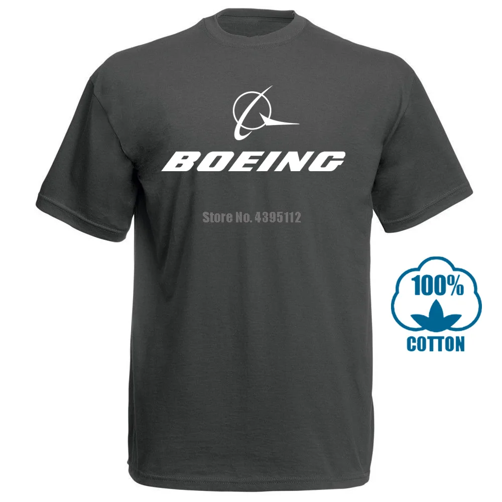 Темно-серый Популярная футболка с логотипом Boeing 015280 - Цвет: Темно-серый