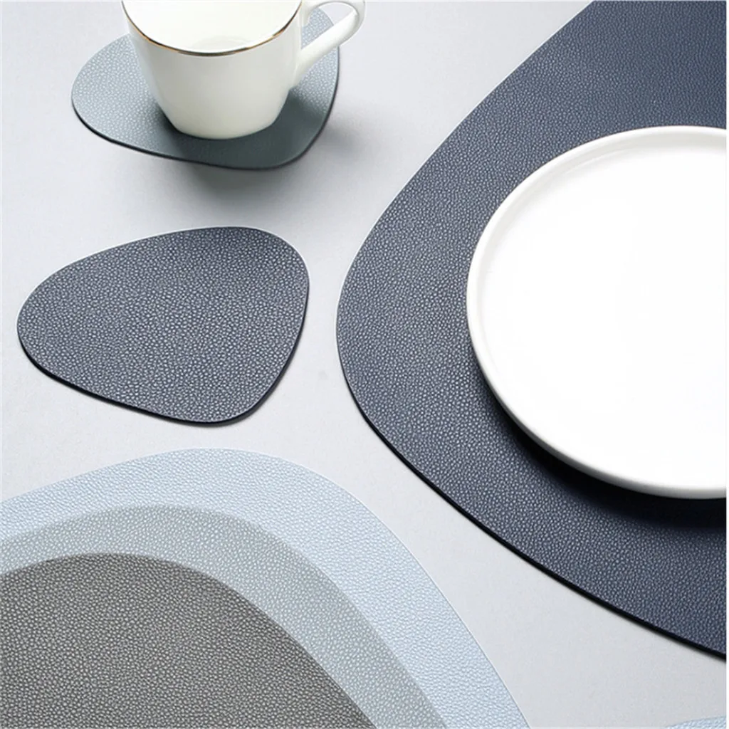 Кожаные Коврики для обеденного стола термостойкие противоскользящие кухонные