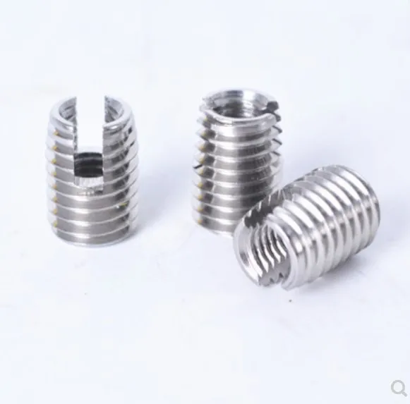 

[M2-M20] Stainless Steel 302 Style Threaded Metal Thread Repair Insert Self Tapping Inserts Slotted Screw Threaded