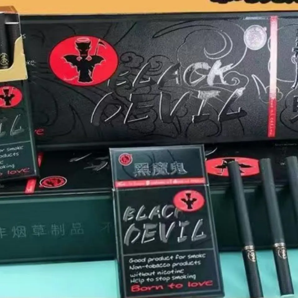 

Quitte Smoke Artifact Black Devil Chocolate Flavor Cigarettes Made from Chinese Tea Cigarette Non-tobacco Products No Nicotine